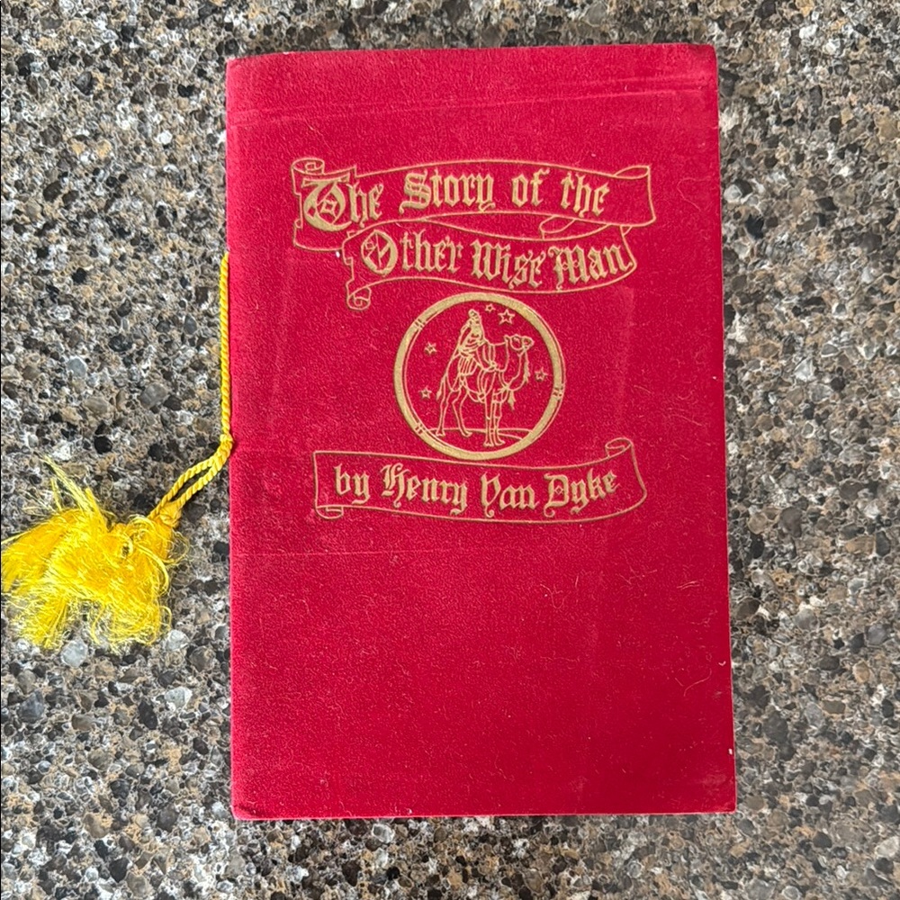 Vintage 1950's Red Velour paperback Book with Gold Detailing